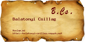 Balatonyi Csillag névjegykártya